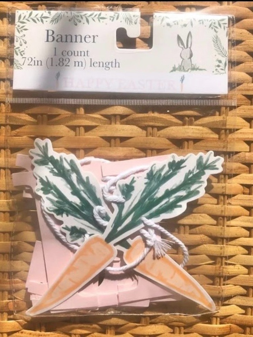 Target Bullseye Hanging "Happy Easter" Banner Garland - Cute Easter Decor 72”